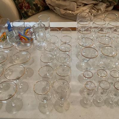 Wine Glasses And Miscellaneous Glass