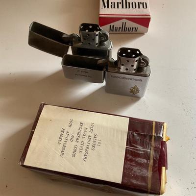 Two Vintage Zippo Lighter