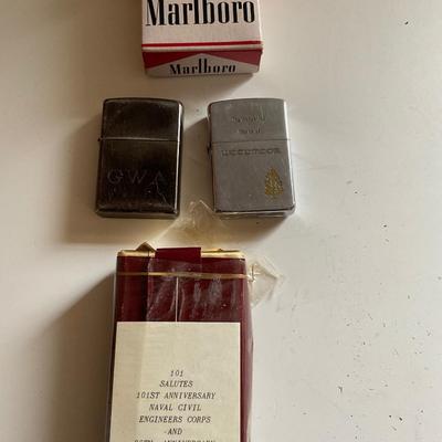 Two Vintage Zippo Lighter