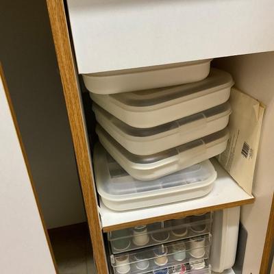Sewing Cabinet With All The Supplies