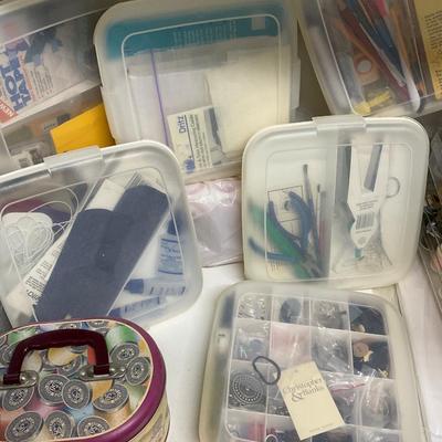 Sewing Cabinet With All The Supplies