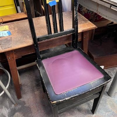 Antique Japanese adjustable piano chair