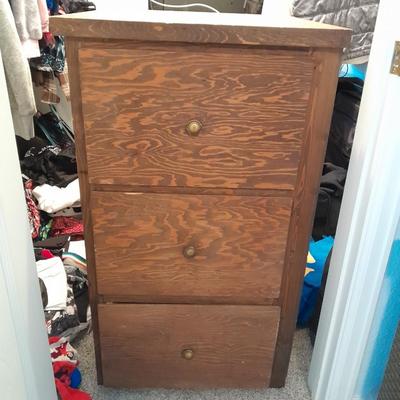 Three drawered dresser with long deep drawers