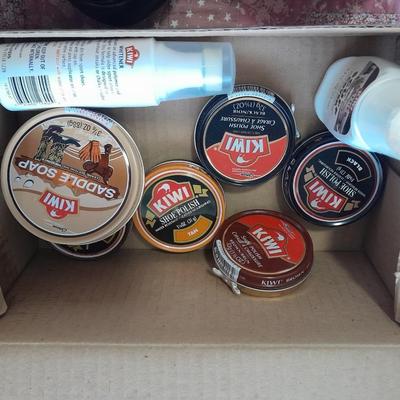 20 Pairs of socks, Black men's New Balance shoes size 11 and shoe polish