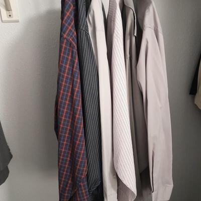 Men's long-sleeved shirts, pearl snap wrangler, and more XXL, 34-35