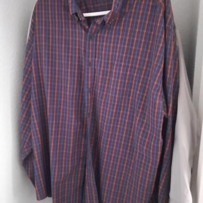 Men's long-sleeved shirts, pearl snap wrangler, and more XXL, 34-35