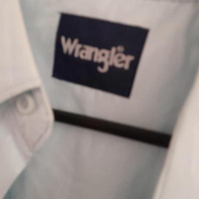 Men's long-sleeved shirts, pearl snap wrangler, and more XXL, 34-35