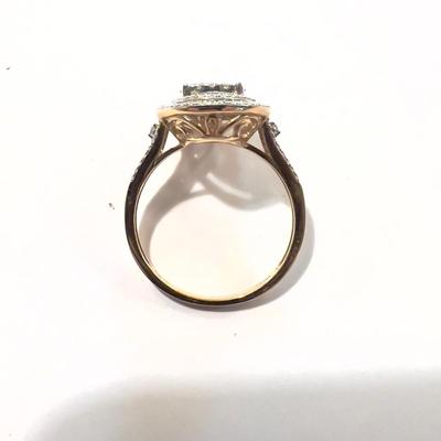 1341 14k Two Toned Diamond Ladies Cocktail Ring
