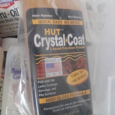 Assortment of Chemicals and Glues for crafting woodwork and other crafts