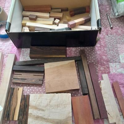 Box of crafting hardwood, Maplewood, poplar. and more