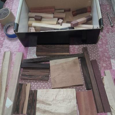 Box of crafting hardwood, Maplewood, poplar. and more