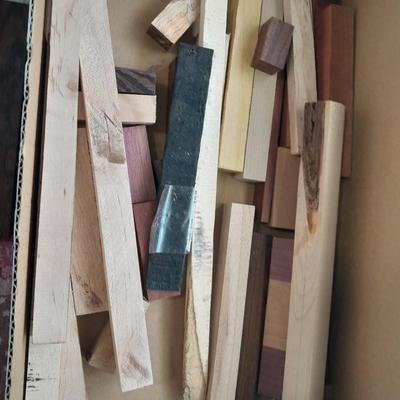 Box of crafting hardwood, Maplewood, poplar. and more
