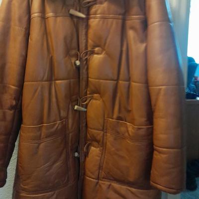 Vintage 100% Genuine Leather J. Sully Coat size 46