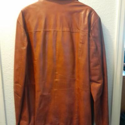 Vintage ADLER 48L Brown Leather Jacket