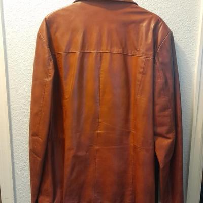 Vintage ADLER 48L Brown Leather Jacket