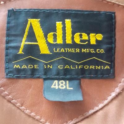 Vintage ADLER 48L Brown Leather Jacket