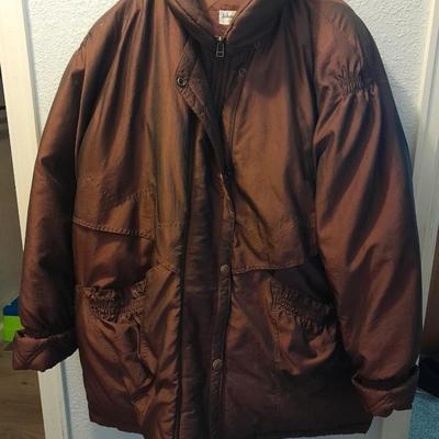 John Weitz Down Winter coat and hood with hat, and 100% pure new wool scarf