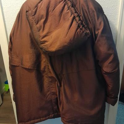 John Weitz Down Winter coat and hood with hat, and 100% pure new wool scarf