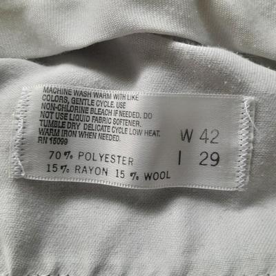 6 pair of Men's pants Sheplers, 42, Flexslax, Kentworth, and more