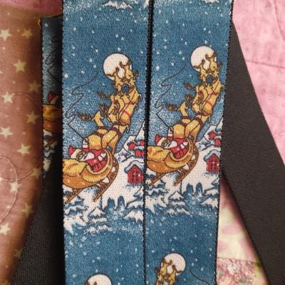 Two Clip on Suspenders and Two leather belts