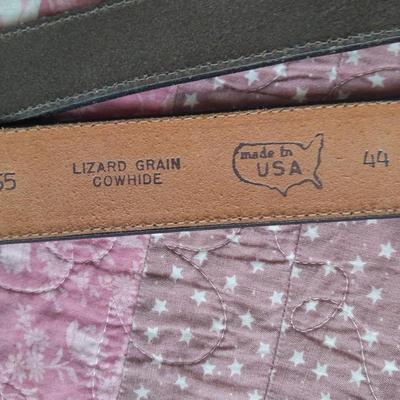 Two Clip on Suspenders and Two leather belts