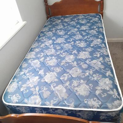 Twin Sized bed, with bedding, headboard, Footboard, Mattress and Box springs