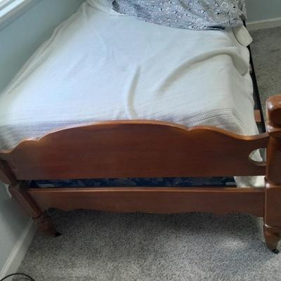 Twin Sized bed, with bedding, headboard, Footboard, Mattress and Box springs