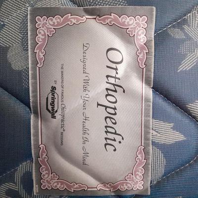 Twin Sized bed, with bedding, headboard, Footboard, Mattress and Box springs