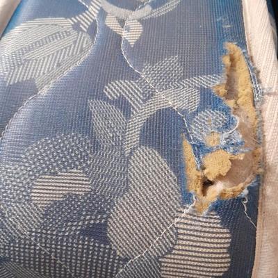 Twin Sized bed, with bedding, headboard, Footboard, Mattress and Box springs