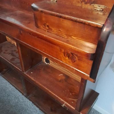 Queen sized Waterbed headboard with Shelf