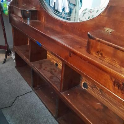Queen sized Waterbed headboard with Shelf