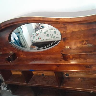 Queen sized Waterbed headboard with Shelf