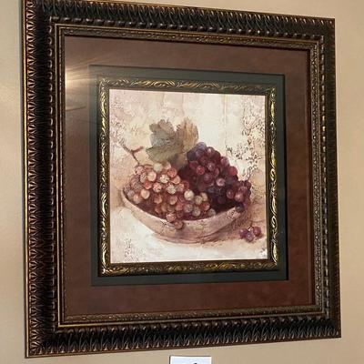 Beautifully Framed Grape Picture