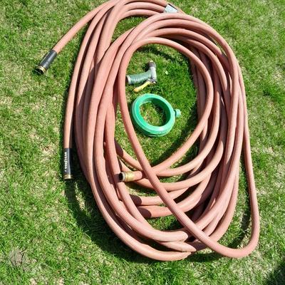 Yard / Garden hose with sprayer and sprinkler