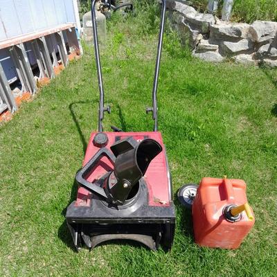 Toro Gas powered CCR PowerLite 3 horsepower Snowblower with Gas Can and snow shovel