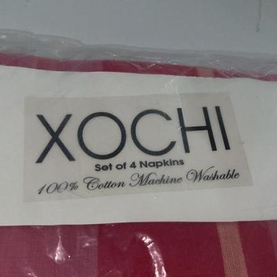 Set of 4 color cotton napkins