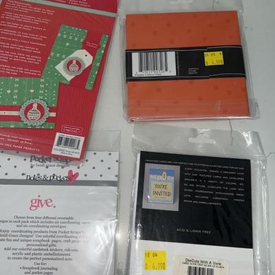 Lot of 6 card making kits / notes and envelopes