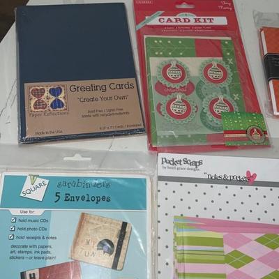 Lot of 6 card making kits / notes and envelopes