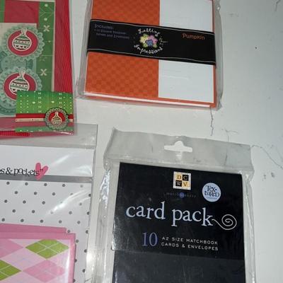 Lot of 6 card making kits / notes and envelopes