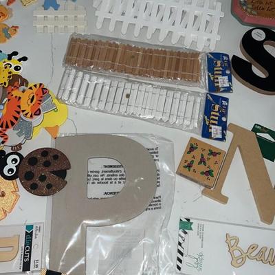 Large lot of wooden arts and craft items.