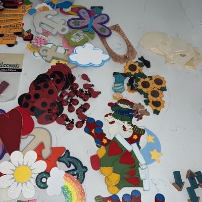 Large lot of wooden arts and craft items.