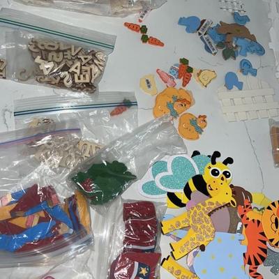 Large lot of wooden arts and craft items.