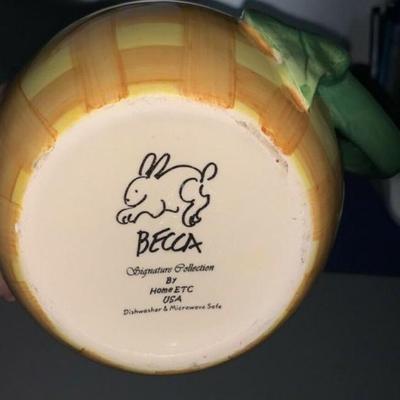 Becca Signature Collection Flower Hand Painted pitcher.