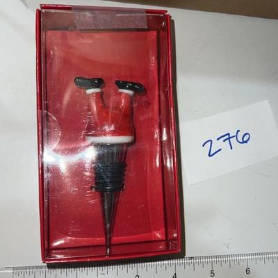 santa bottle stopper new in box