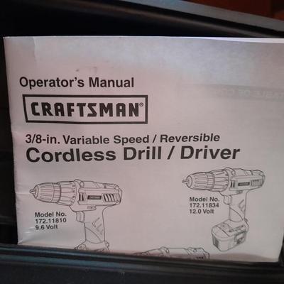 Craftsman Cordless 12 volt Drill Driver in case with hole saw bits