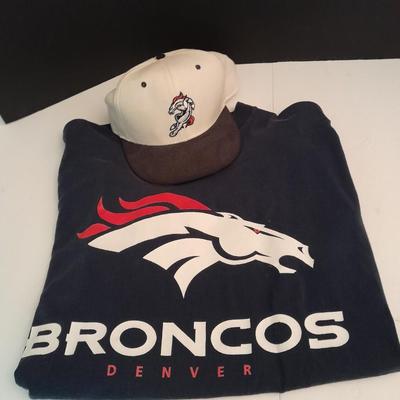 Bronco's Hat, and a Bronco's T-shirt