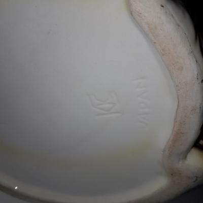 Vintage KC Japan Kitschy Yellow Bunny Rabbit wearing a Green Hat Cookie Jar