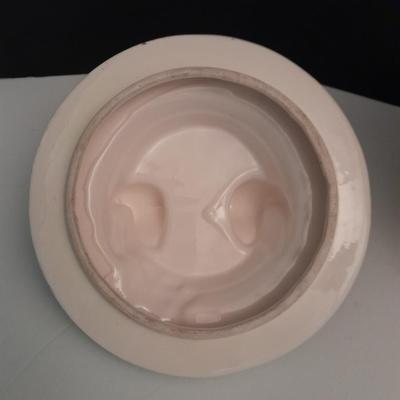 Vintage KC Japan Kitschy Yellow Bunny Rabbit wearing a Green Hat Cookie Jar