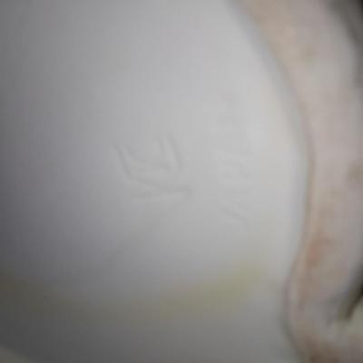 Vintage KC Japan Kitschy Yellow Bunny Rabbit wearing a Green Hat Cookie Jar