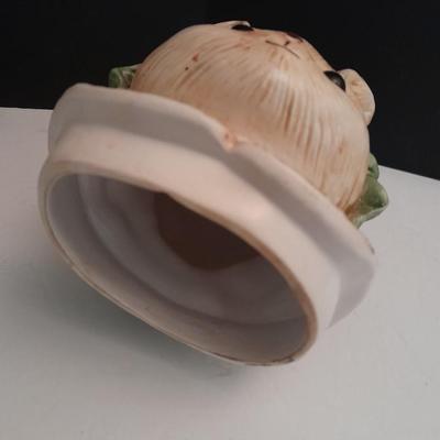 Vintage Rose Cottage Rabbit Cookie Jar